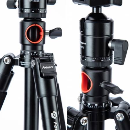 Fotopro X-go HR Chameleon E2 - statyw fotograficzny Alu z głowicą kulową - szczegóły
